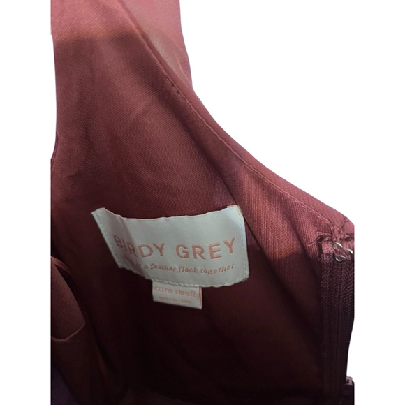 Birdy Gray NWT Jane Convertible Dress Size XS Chiffon Rosewood Lined Pockets - Picture 6 of 9